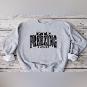 Literally freezing crewneck - gray